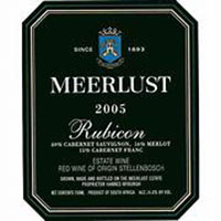 Meerlust Rubicon Dinner